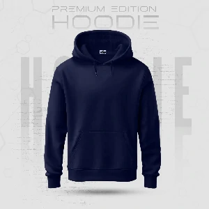 Stylish Premium Quality Solid Color Hoodie Navy