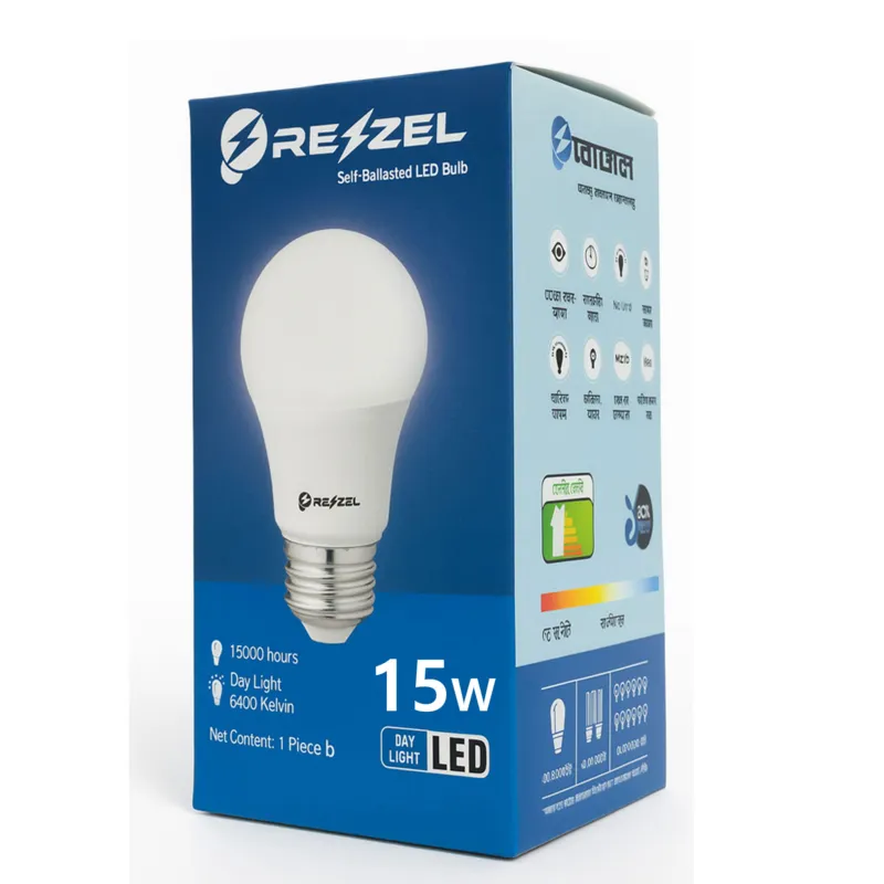 Rezzel LED Bulb 3-Piece Combo Pack (15w, 12w, 5w)