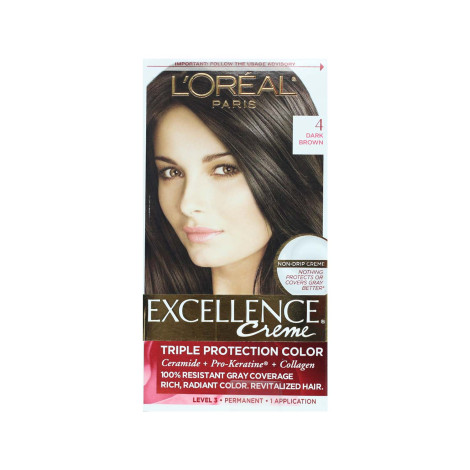 Loreal Hair Colour Excellence - 4 Dark Brown (Belgium)
