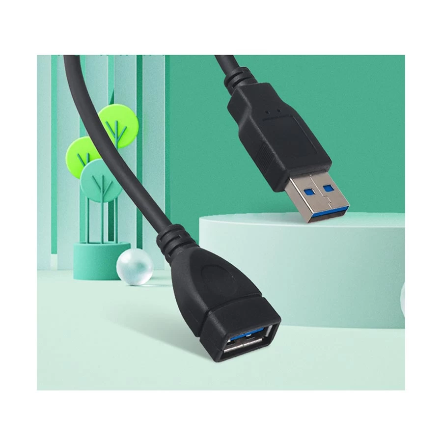 Yuanxin YUX-005 USB Male to Female Extension Cable 1.5 Meter Black