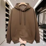 Men's Full Sleeve Winter Hoodie, 320 GSM Cotton, 4 Colour Choices