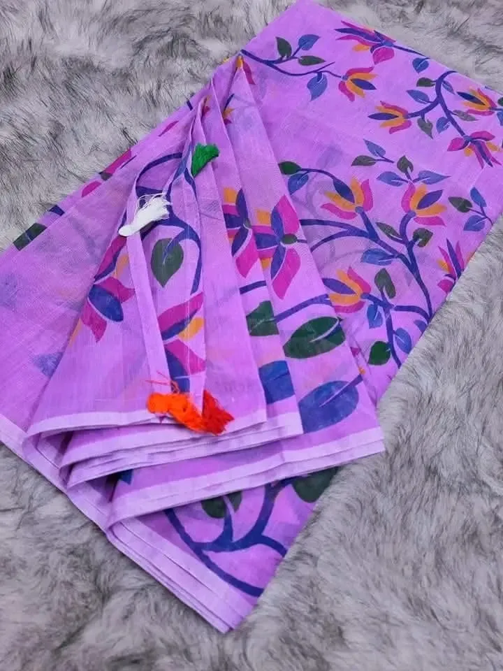 Women's Half Silk Screen Print Saree, 12 Haath, 3 Colours
