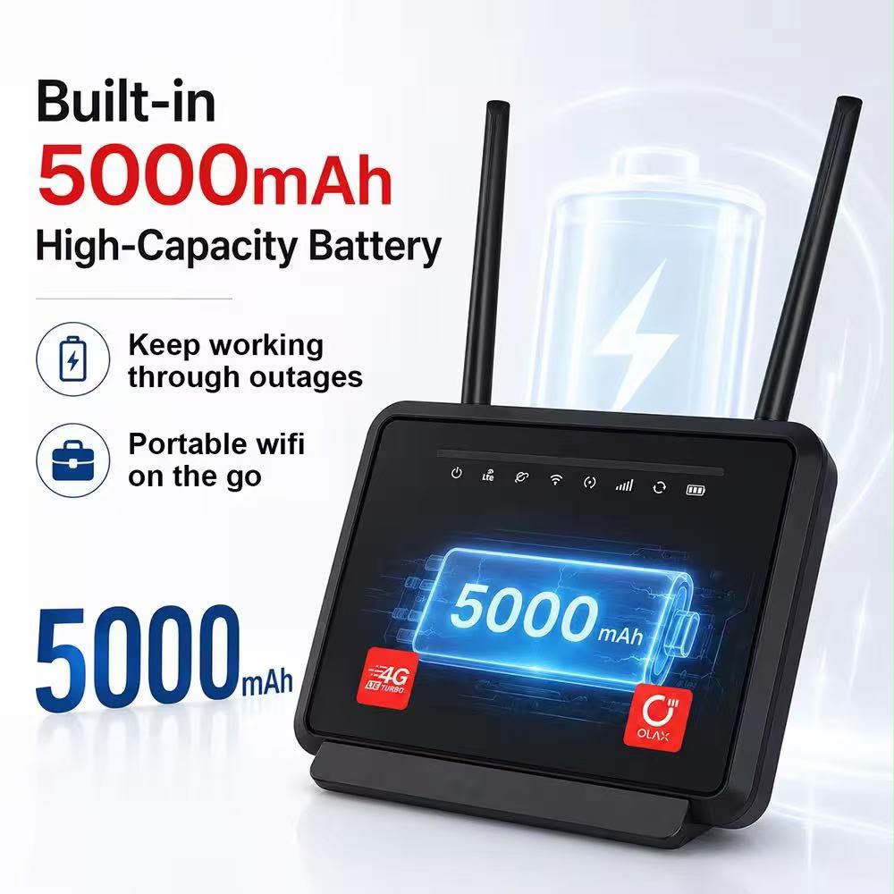 OLAX MC60 300Mbps Wi-Fi LTE Turbo Router 5000mah Battery