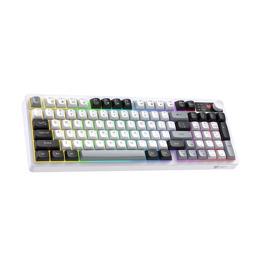 Onikuma MT902 RGB Tri-Mode White Gaming Keyboard