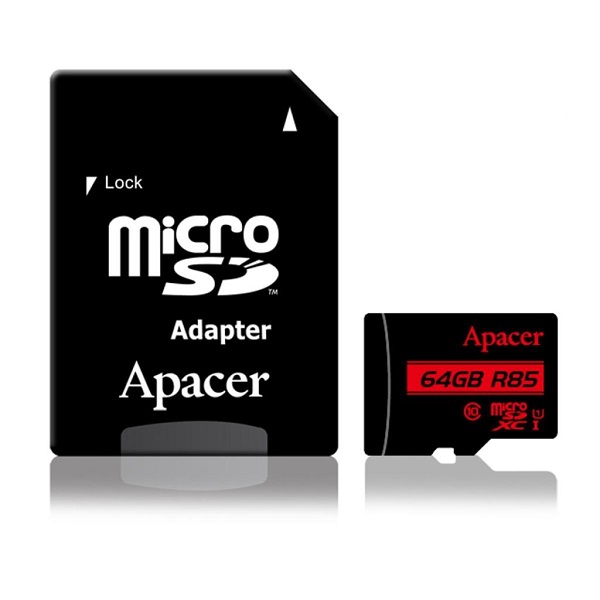 Apacer R85 64GB Micro SDHC UHS-1 U1 CLASS 10