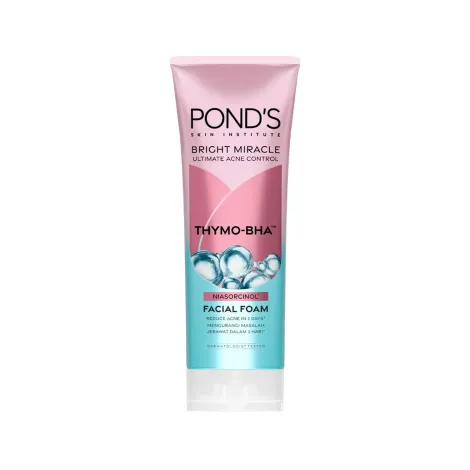 Pond's Bright Miracle Ultimate Acne Control  Thymo-Bha Facial Foam 100g (Indonesia)