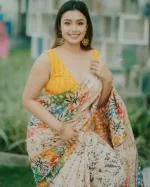 Digital Print Parsha Saree with Tassel Anchal, 6 Colours