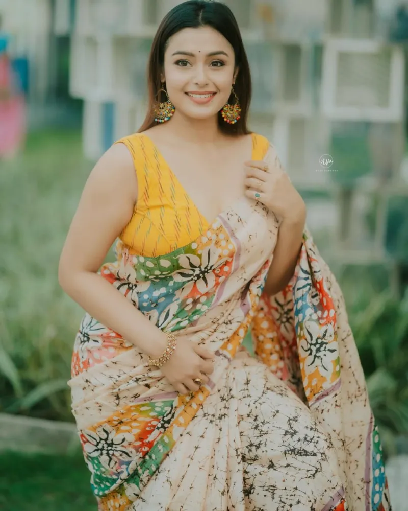 Digital Print Parsha Saree with Tassel Anchal, 6 Colours