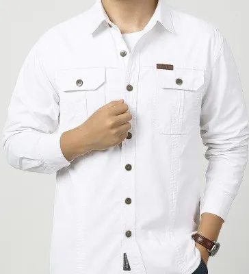 Full sleeves double pocket panel Shirt