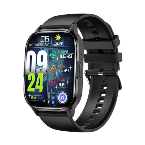Blisbond Alpha Black AMOLED Bluetooth Calling Smart Watch