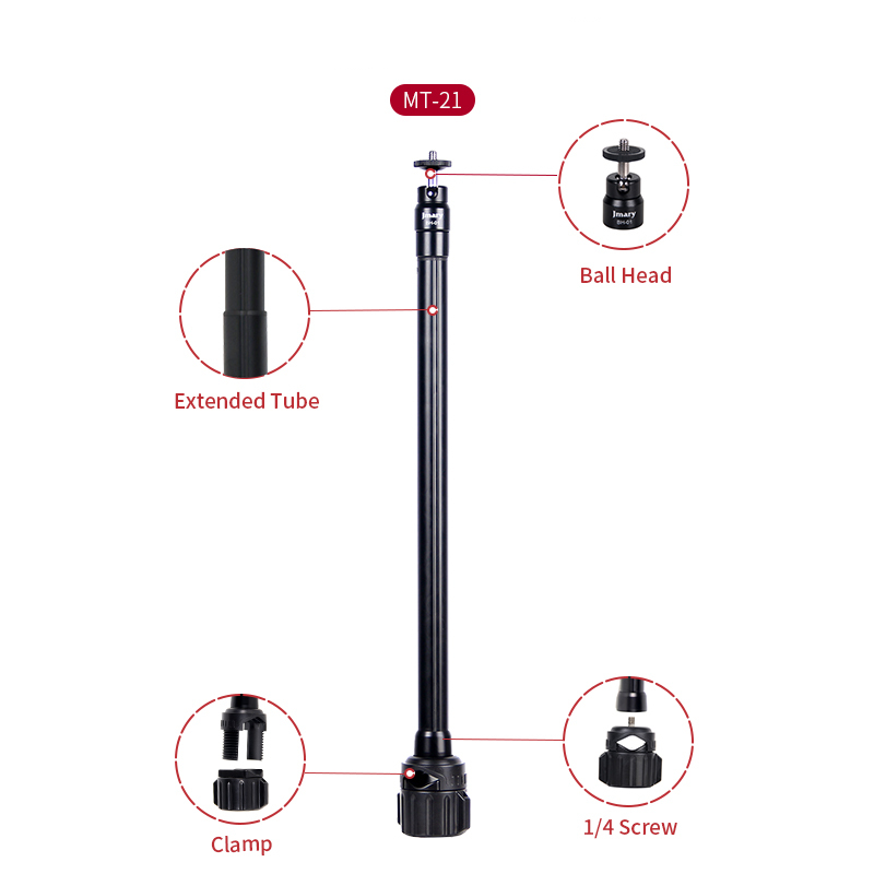 JMARY MT-21 Adjustable Arm Extension Tripod