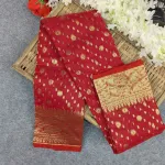 Half Silk Jamdani Saree (Off-White, Red, Purple, Lemon, Light Purple)
