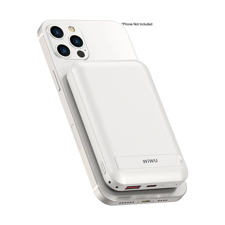 WiWU Snap Cube 10000mAh 22.5W MagSafe Qi Wireless Power Bank White