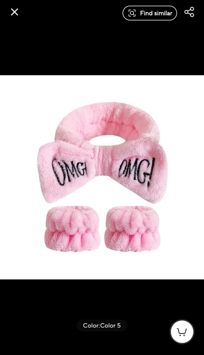Women's Coral Fleece Bow Headband for Face Washing, 5 Colours