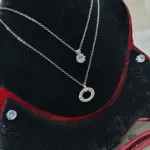 Necklace With Matching Radiant Crystal Stud Earrings.