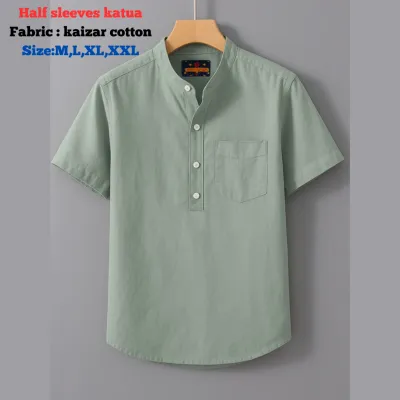 kaizar cotton  Half sleeves katua For Men's