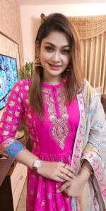 Naira Cut Screen Print Linen Three Piece with Neck Embroidery