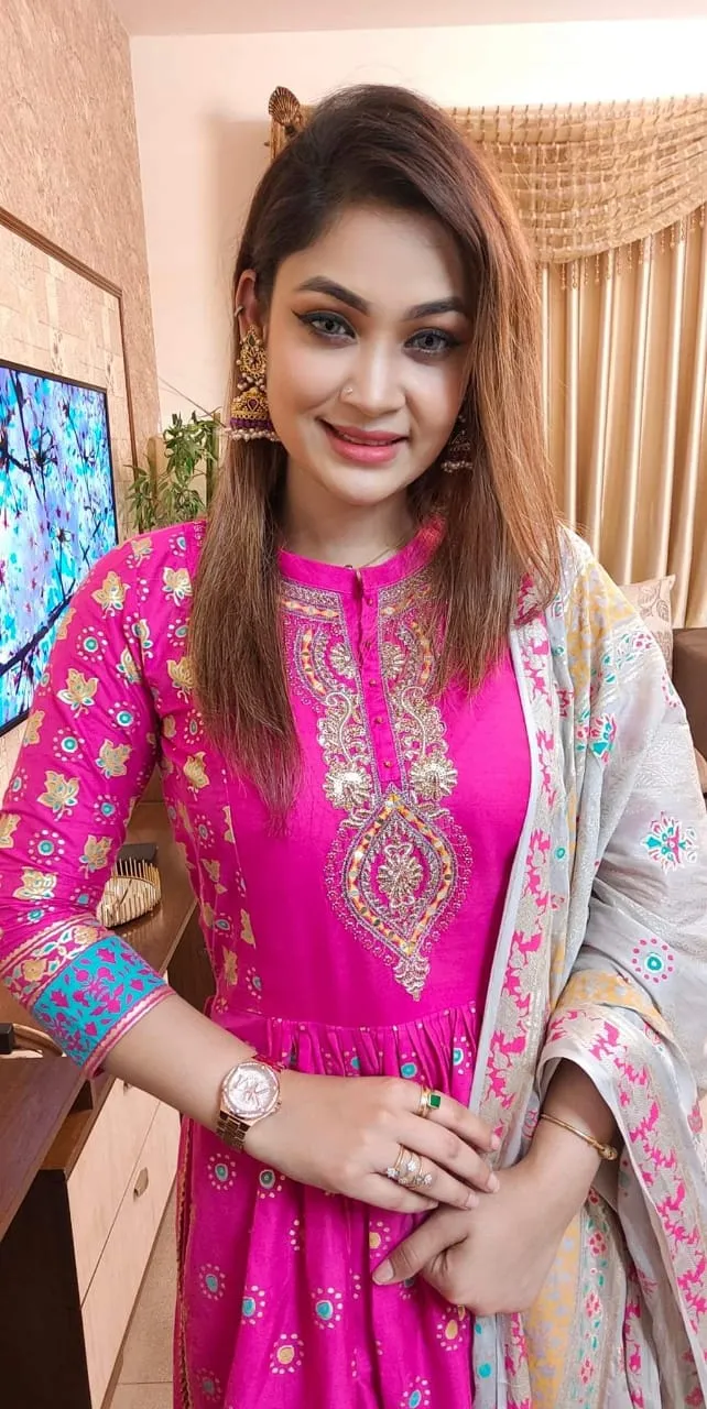 Naira Cut Screen Print Linen Three Piece with Neck Embroidery