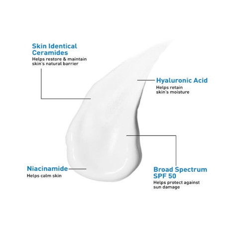 CeraVe AM Facial Moisturizing Lotion with Sunscreen SPF 50 89ml (USA)