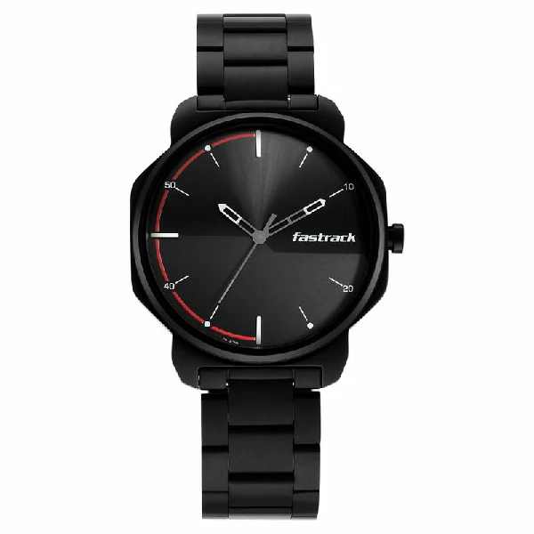 Fastrack NS3254NM01 Stunners Quartz Analog Black Dial Metal Strap Watch