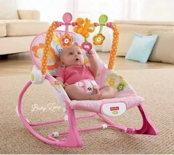 iBaby Musical & Soothing Baby Bouncer – 2-in-1 Rocking Seat & Toddler Chair