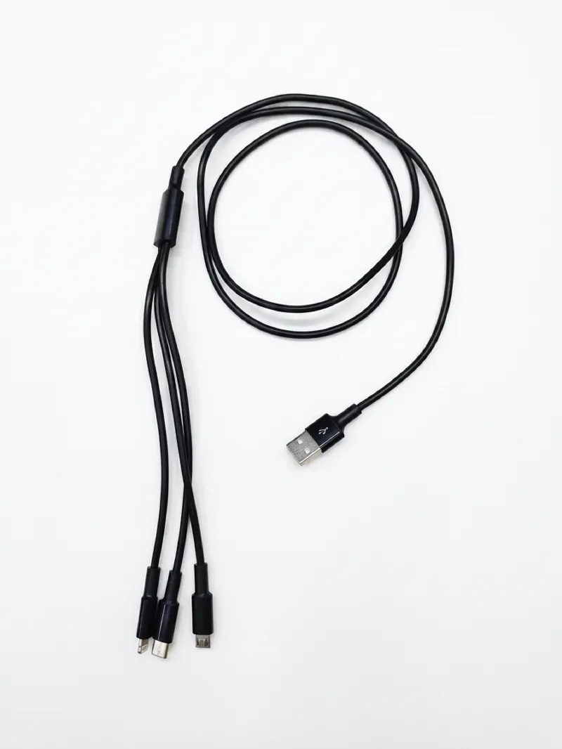 6-in-1 Charging Solution: 6U Multi-Port Charger with 3-in-1 Fast Cable