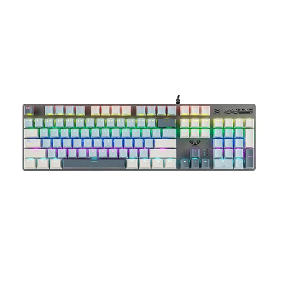 Aula S500 Blue Switch Mechanical Gaming Keyboard, Light Blue