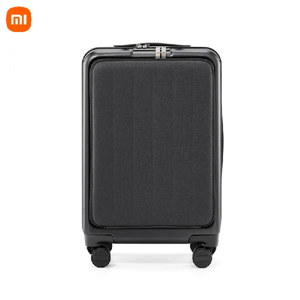Xiaomi Youpin Latest 90 NINETYGO Bussiness Suitcase 20 Inch Boarding Case With Front Cover Spinner Wheels Hardshell TSA Luggage Lock – Black Color