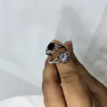 Crystal Bloom Silver Ring