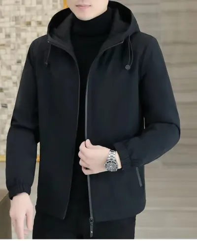 Lined Bonded Fabric Zip Hoodie, 320 GSM, Casual or Formal