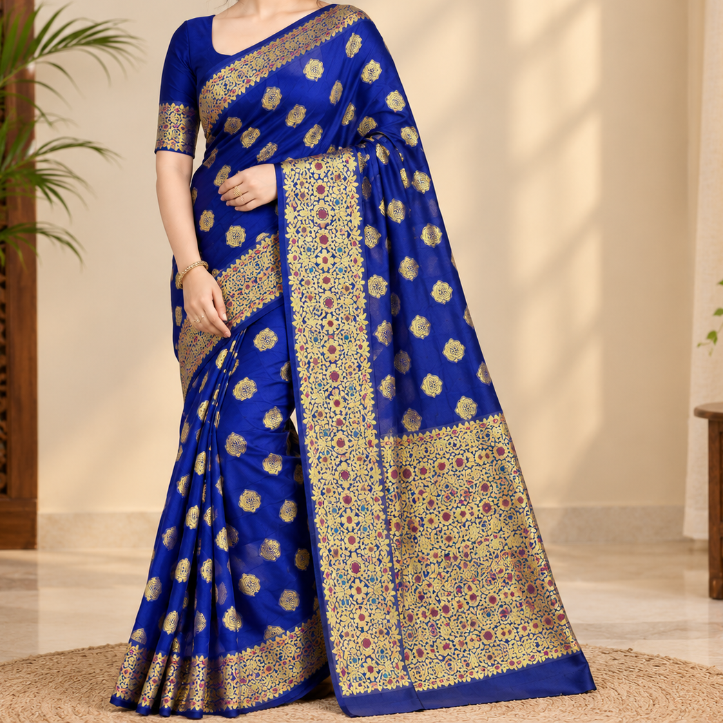 Premium Silk Katan Saree – Exclusive Design