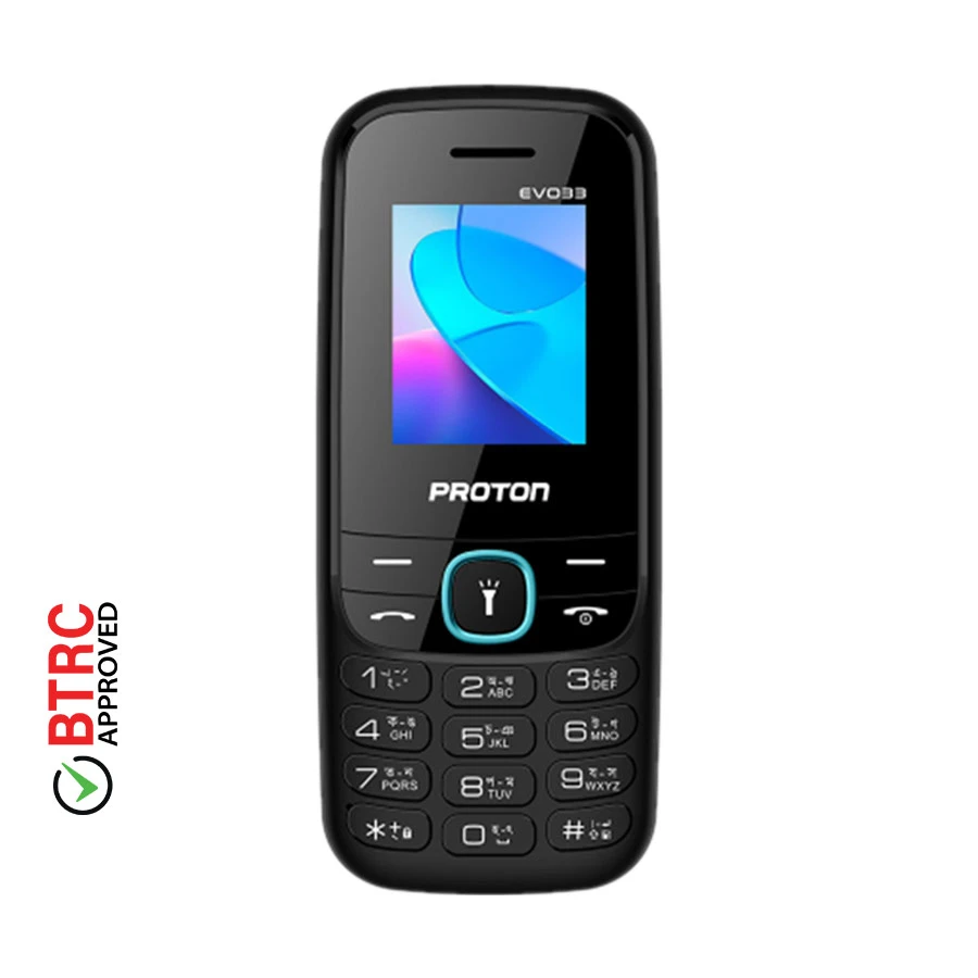 Proton EVO33 Titanium Black Feature Phone (Dual Sim)