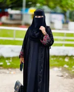 Karchupi Lace Abaya with Inner and Hijab, Lengths 50 to 58
