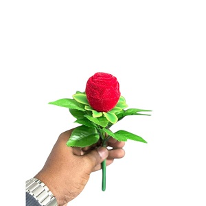 New Arrival Finger Ring With Red Rose Ring Box For Valentine Day