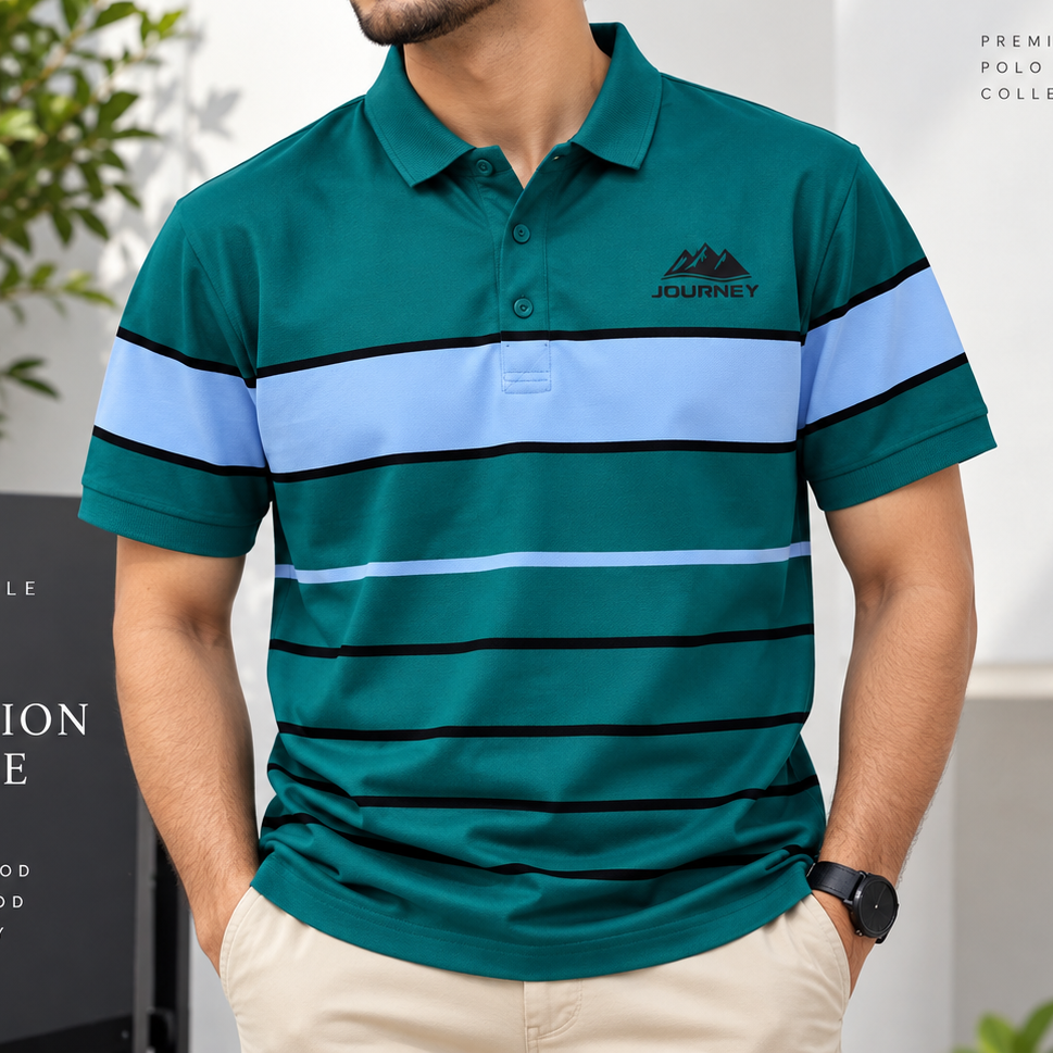 Premium Quality Piqué Cotton Half-Sleeve Polo Shirt