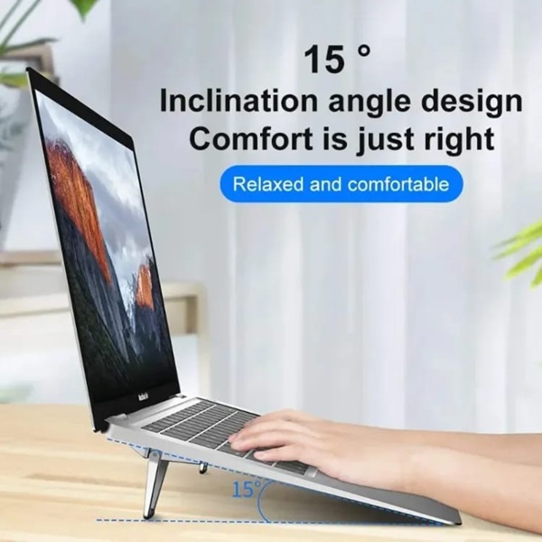 Metal Foldable Laptop Stand Universal Non-slip Bracket Support for Macbook Pro Air Lenovo Notebook Laptops Mount Holder Feets