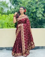 Screen Printed Silk Saree and Blouse Piece Set, 6 Colours