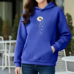 Premium Comfortable Printed Ladies Winter Hoodie