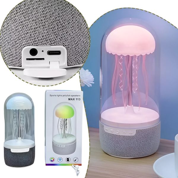 Creative Bluetooth Jellyfish Speaker with Colorful Octopus Lights