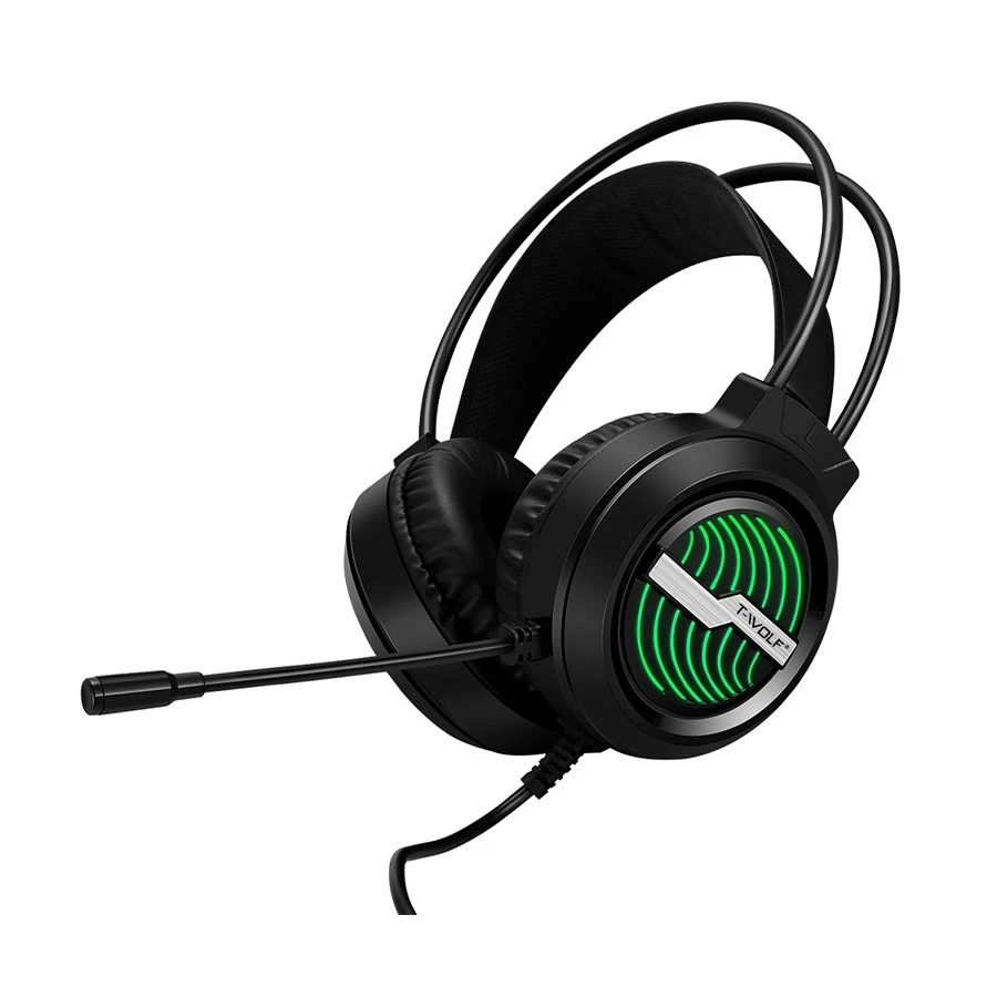 T-Wolf H130 Wired Black Gaming Headphone