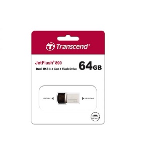 Transcend 64GB JetFlash 890 USB 3.1 Gen 1 OTG Pen Drive
