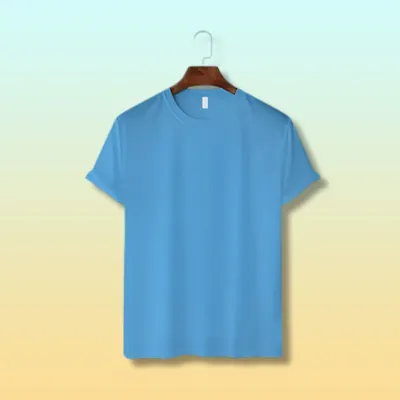Men's Premium Solid T-Shirt- Sky