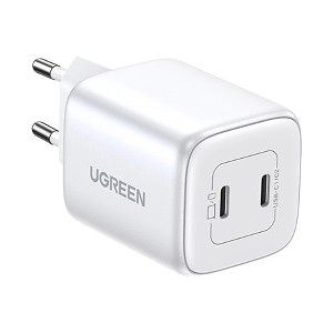 Ugreen Nexode CD294 Dual USB-C 45W GaN White Charger (2 Pin, EU)