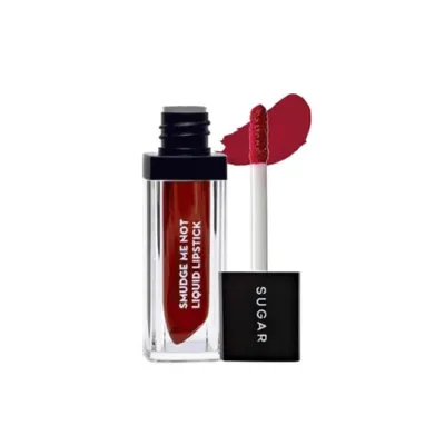 Sugar Cosmetics New Smudge Me Not Liquid Lipstick - 10 Drop Dead Red (India)