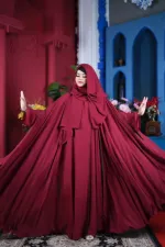 Nusayba Abaya Full Set with Stone and Lace Work