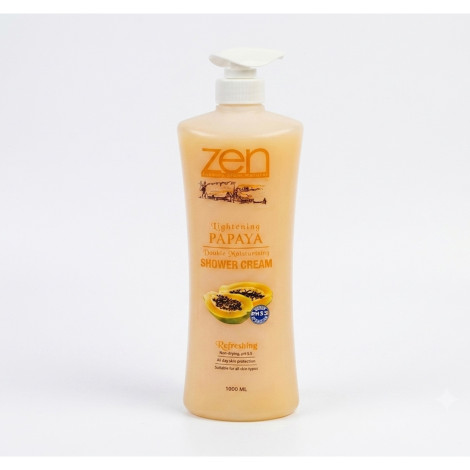 Zen Garden Lightening Papaya Deep Moisturizing Refreshing Shower Cream  1000ml (Malaysia)
