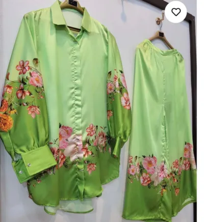 Silk Digital Print Two Piece, 35/36 Inch Kameez, 4 Colours