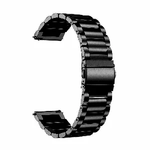 20mm Metal Strap For Smartwatch – Black Color