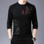 Men's Full Sleeve Mesh T-Shirt, Mixed Cotton, Sizes M to XL