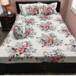4 Piece Twill Cotton King Size Bed Sheet Set, 4 Colours
